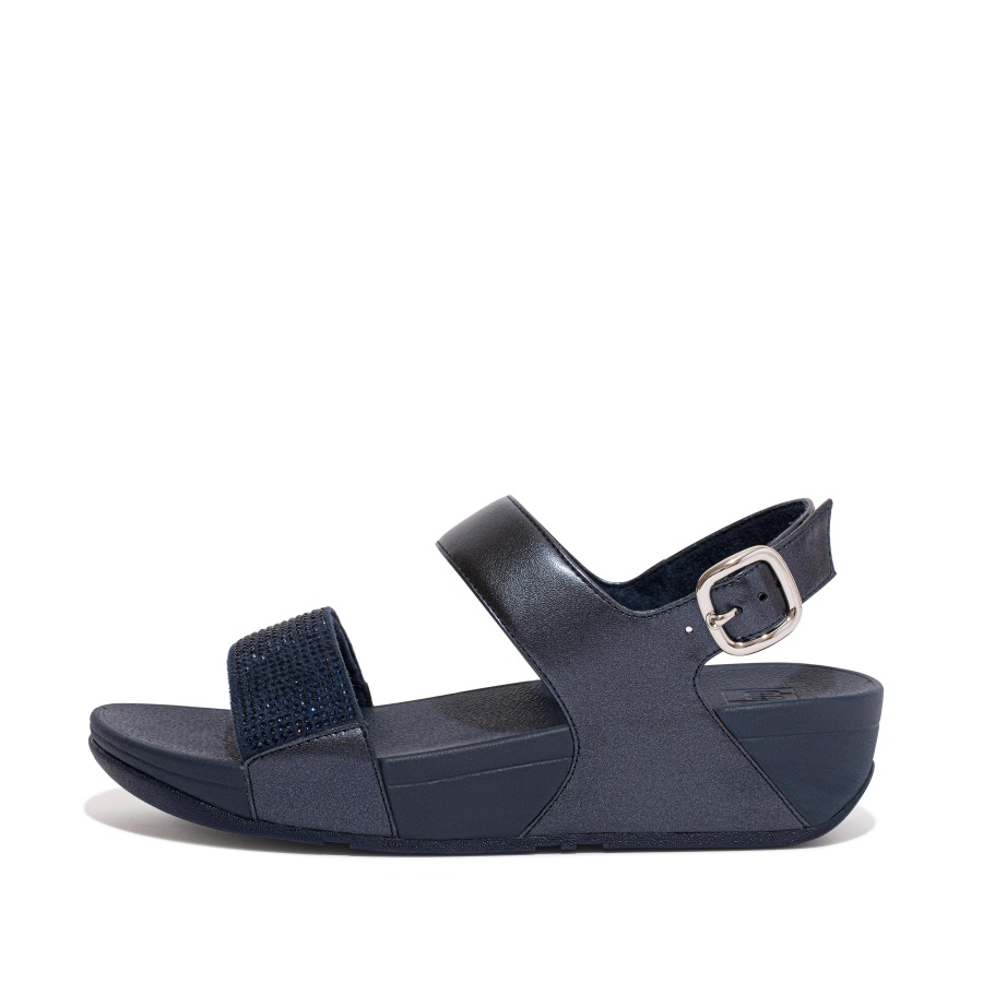 Fitflop Sandálias Com Tiras De Cristal Azul Marinho