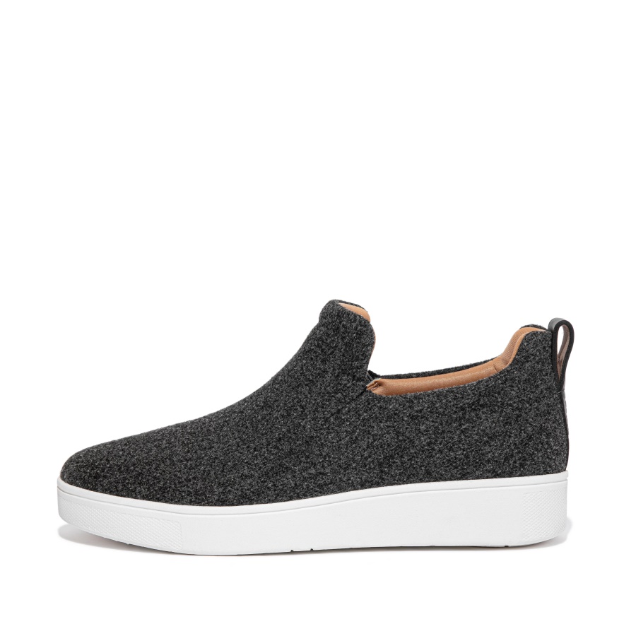 Fitflop Tênis De Skate De Feltro Cinza Estanho