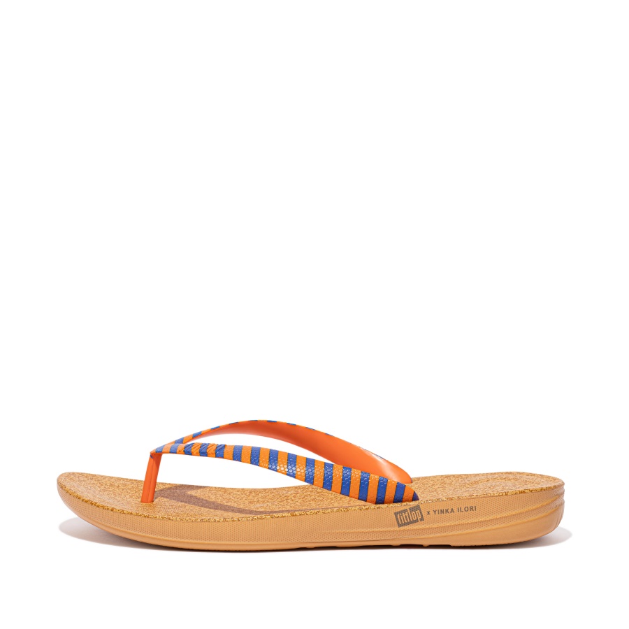 Chinelos Masculinos Fitflop Laranja-azul
