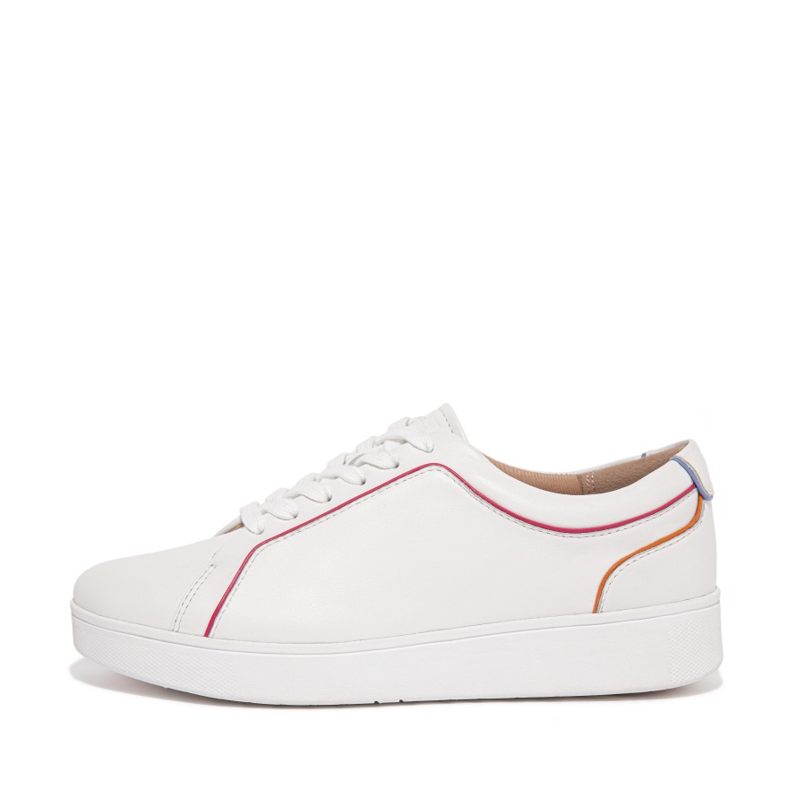 Fitflop Sapatilhas De Couro Urbano Mistura Branca