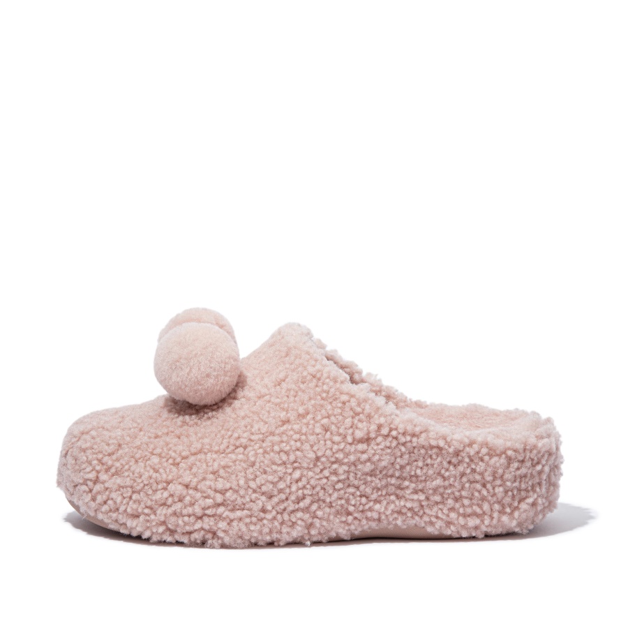 Fitflop Pom-pom Chinelos Tamancos Rosa Suave