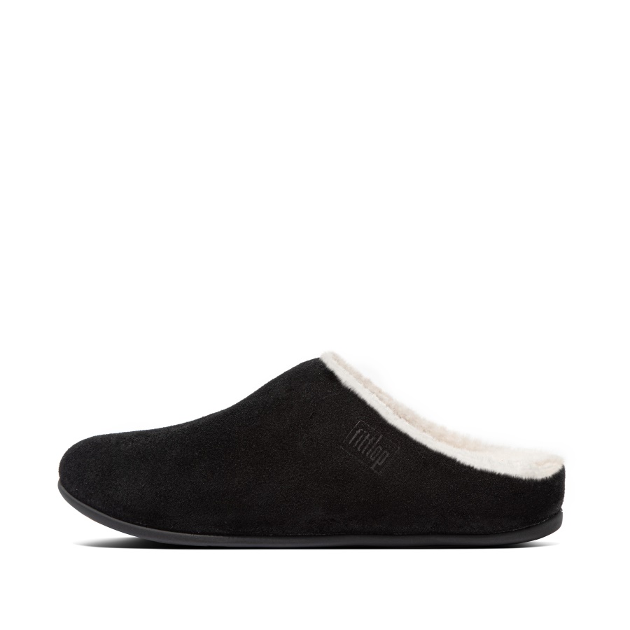 Chinelos De Camurça Fitflop Shearling Preto