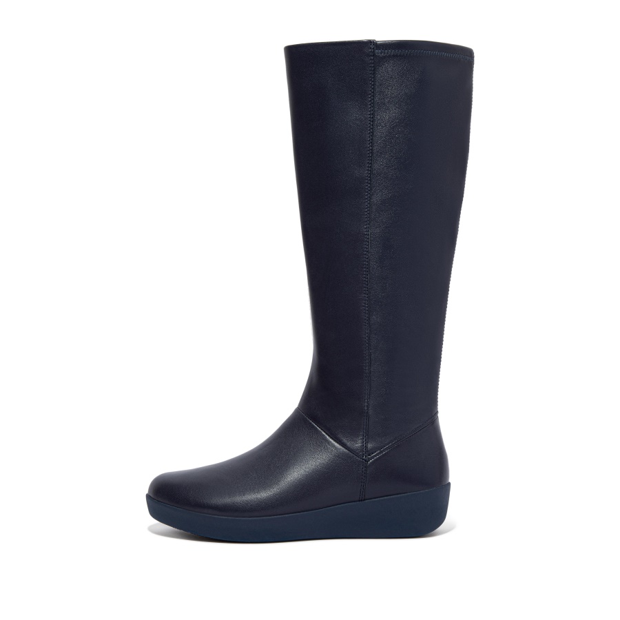 Fitflop Botas De Cano Alto No Joelho Meia-noite Marinha