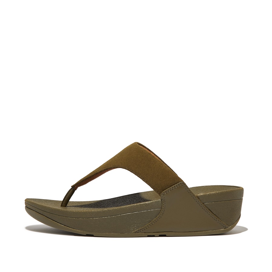 Fitflop Sandália De Dedo Do Pé De Camurça Musgoso