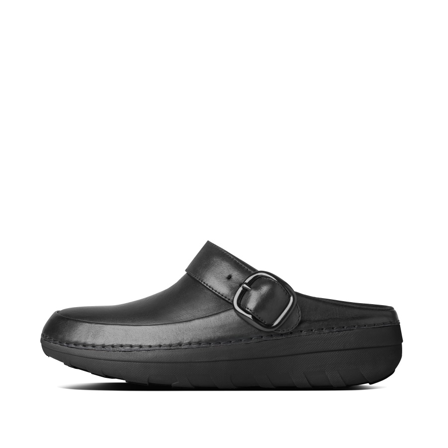 Fitflop Tamancos De Couro Superleve Preto