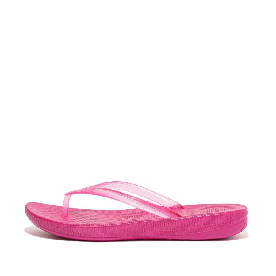 Fitflop Chinelos Transparentes Rosa Fúcsia