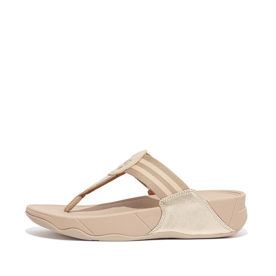 Fitflop Sandália De Dedo Do Pé Em Tecido Platino
